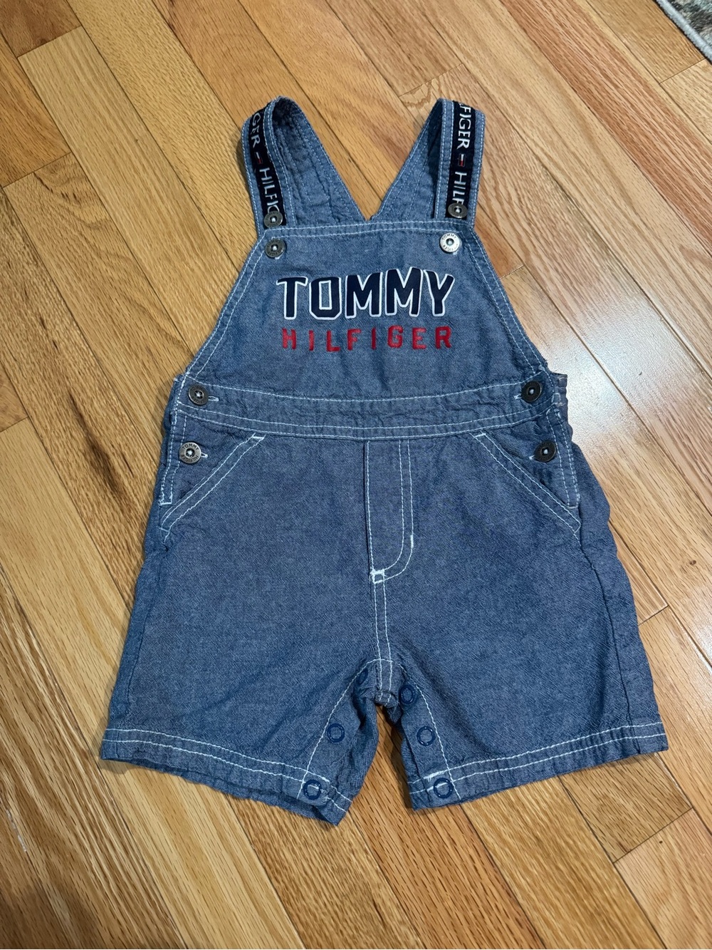 Tommy Hilfiger Denim Short Overalls with Logo